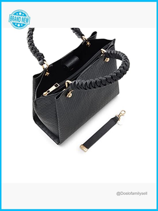 Urban Southern Structured Leather Zipper Tote | LuxaTote Tote Bag Medium Spacious Shoulder Strap Zipper Closure Solid Stylish Handbag